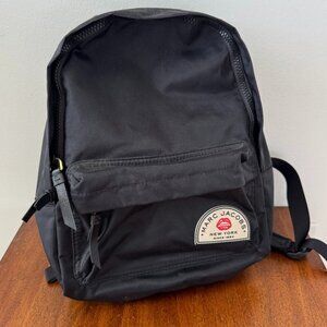 Marc Jacobs Black Backpack with Red Lip Logo Patch
